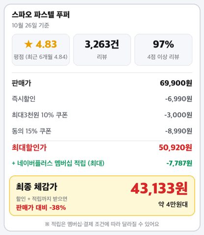 스파오 파스텔 푸퍼 사진 4